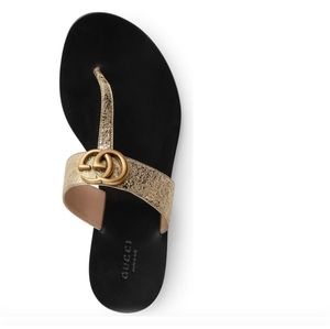 New Gucci GG T-Strap Sandal

Size 37